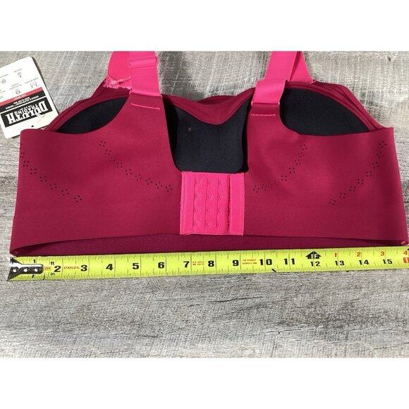 Duluth Trading Womens High Impact Sports Bra Size 12 Pink Adjustable NWT - Picture 4 of 8